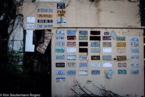 A Collection of License Plates at Kalaupapa