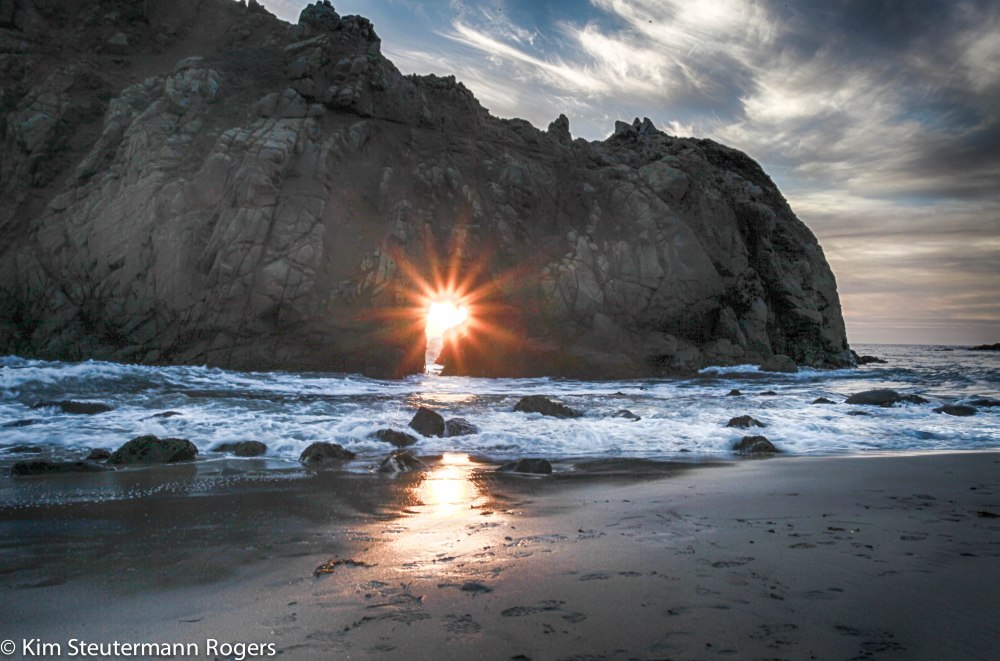 sunset starburst at pfeiffer beach
