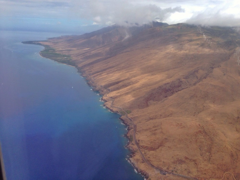 View of West Maui from the Air